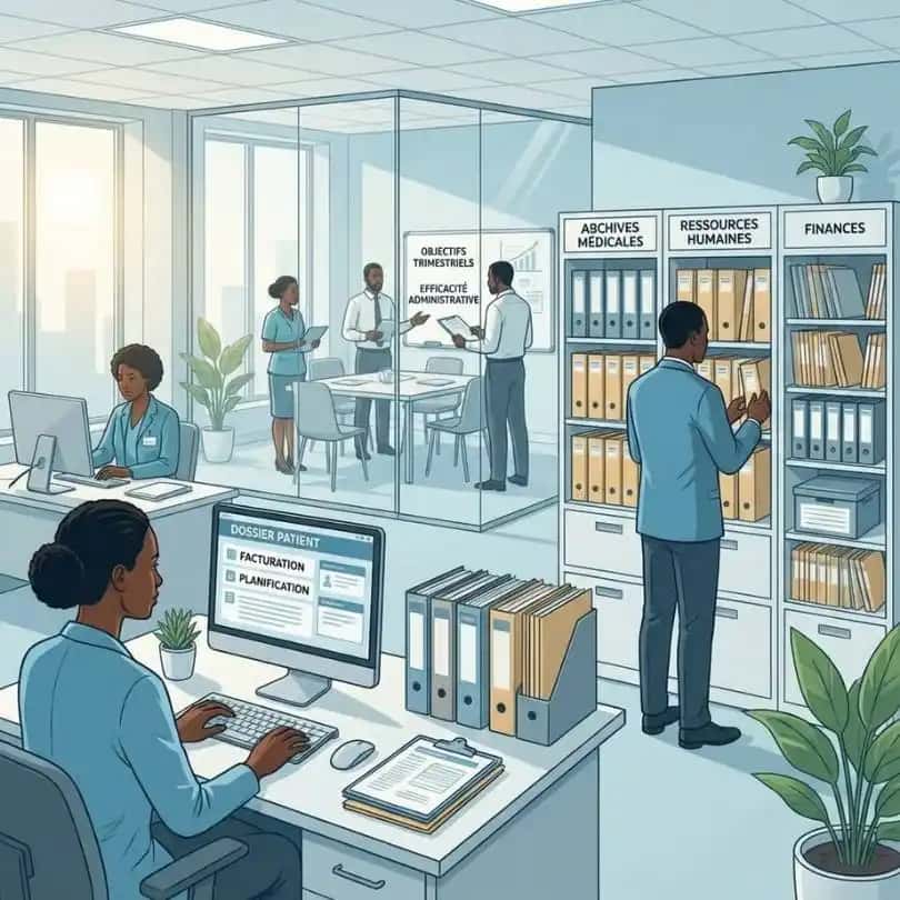Cover Gestion administrative moderne d’un hôpital ou centre de santé