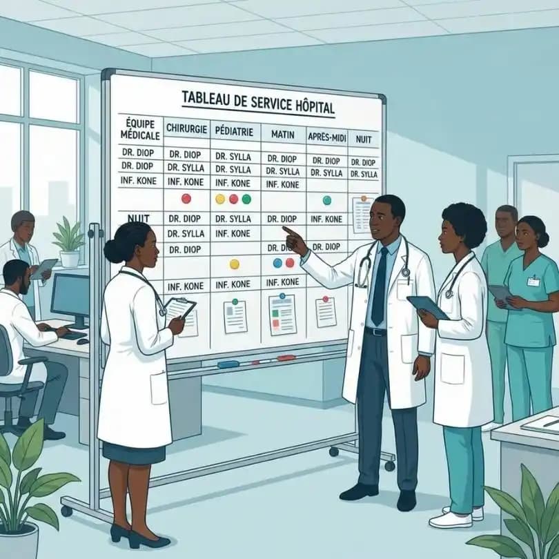 Cover Organisation du travail et gestion des plannings médicaux